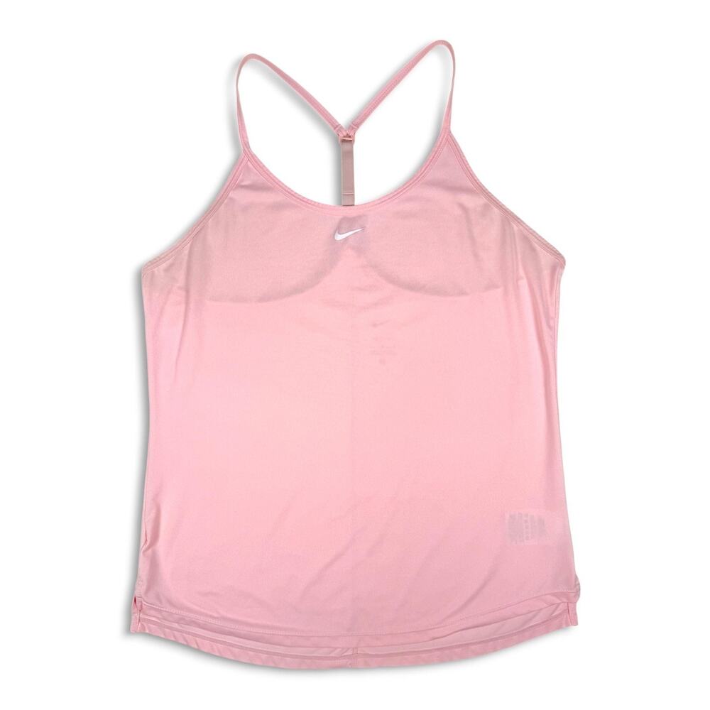 Nike Dri‑FIT Women L Pink Lightweight Relaxed Racerback Tank Running Workout Top